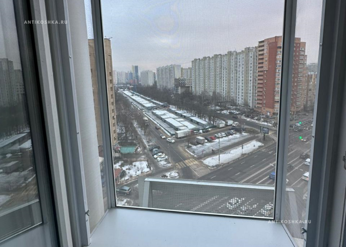 Каркасный выгул для кошки из мелкой сетки нержавейка - антикошка