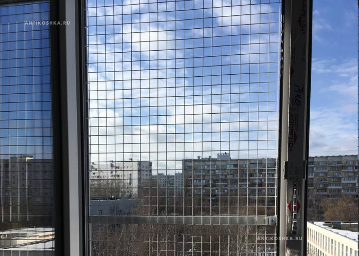 Сетка стальная 2x2/5x5 белая - антикошка